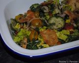 A picture of step 14 of Fattush salad.