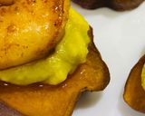 Hình bước làm 2 của món Finger Food 👌6: Khoai lang mật + sốt trái bơ + tôm áp chảo“Món bốc tay mới đúng điệu”Rau củ nướng