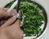 A picture of step 1 of Mooli ke Patton Ki Sabzi - (Radish Greens Stir Fry).