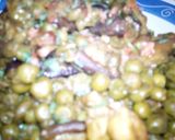 Foto del paso 8 de la receta: Guisantes con Shiitake, Gambones y Bacon en Reducción de Soja, Naranja, Miel y Albahaca