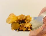 A picture of step 9 of Green Apple Crumble blondies.