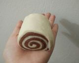Hình bước làm 1 của món Bánh bao chay cuộn - vị sữa cacao