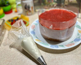 عکس مرحله 7 از دستور کیک موس توت فرنگی🍓 strawberry mousse cake