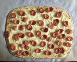 A picture of step 4 of Smoked Sausage & Sauerkraut Flammkuchen.