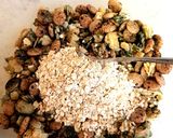 A picture of step 1 of My Choc Chip Cereal, Oat & Coconut Cluster Bars 😗.