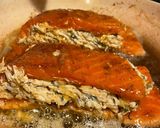 A picture of step 5 of Brown sugar bourbon glazed stuffed salmon.