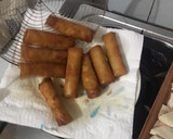A picture of step 9 of Cheat Day Crispy pork spring rolls.