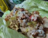Foto del paso 11 de la receta: Wrap🌮de lechuga🥙de pollo, jamón🌯y cebolla caramelizada🥬🧅🍗🥓🍯🥙