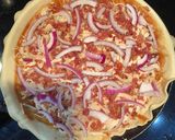 Hình bước làm 5 của món Pizza gà BBQ