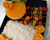 A picture of step 5 of Juicy shaslik sticks with orange juice.