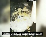 A picture of step 2 of Cheesy & creamy white sauce pasta🍜.