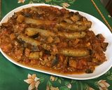 Une image de l'étape 13 de Chipolatas au curry d'aubergine et tomates.