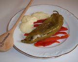 Foto del paso 16 de la receta Pimientos verdes rellenos de pescadilla confitada