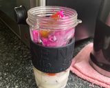 A picture of step 1 of Pink Panther Dragon fruit smoothie.