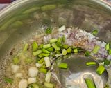 A picture of step 1 of Green chana sabji (Winter curries).