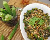 A picture of step 6 of Okra Stir Fry with Puffed Rice.