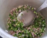 A picture of step 3 of Bhajipav in pressure cooker.