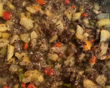 Foto del paso 7 de la receta: Tortilla de patata con morcilla y pimientos