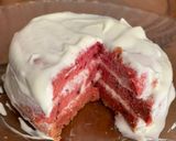 Foto langkah ke 7 dari resep Cake kukus buah naga simple lembut.