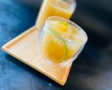 A picture of step 5 of Sugarcane juice with ginger and lime/lemon juice.