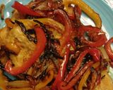 A picture of step 2 of Sautéed Chicken & Grilled Onions & Peppers.