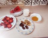 عکس مرحله 1 از دستور نوشیدنی خنک توت فرنگی و هندوانه🍹🍓🍉