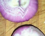 A picture of step 1 of Chilli Onion Rings or Laccha onion.