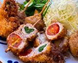 A picture of step 4 of Japanese Kushiage.