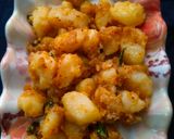 A picture of step 3 of Jeera aloo.