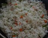 A picture of step 3 of Veg fried rice.