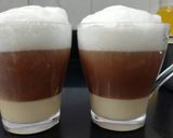A picture of step 5 of Biryani chai, layered tea with spices.