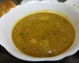 A picture of step 4 of Daal gosht.