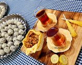 عکس مرحله 1 از دستور توپک خرمایی(رنگینک)