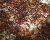 A picture of step 4 of Beef Yakhni pulao.