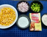 A picture of step 1 of Crispy Corn Pakoda.