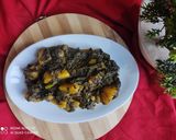 A picture of step 6 of Aloo methi.