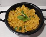 A picture of step 4 of Vendakkai Rice.