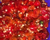 A picture of step 1 of Rainbow sauce.