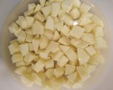 A picture of step 1 of Potato fry cubes.