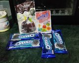Foto langkah ke 1 dari resep Pudding Coklat Leci Susu Oreo (tanpa fla).