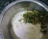 A picture of step 1 of Red velvet dhokla.