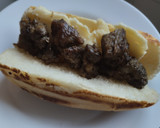 Foto del paso 5 de la receta: Sánduche🥯de carne,🍖queso🧀y plátano🥙maduro🌮