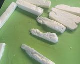 A picture of step 2 of Halloumi Fries.