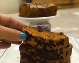 A picture of step 3 of Banana bread with shredded chocolate on top.