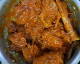 A picture of step 6 of Rajasthani Laal Maas.