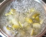 A picture of step 1 of Shrimp and Salmon Belly Sinigang na Kamias.