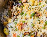 A picture of step 5 of Smoke Veggie Biryani.