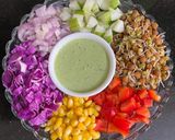 A picture of step 1 of Healthy Rainbow 🌈 Salad (Eat Rainbow - 6 Colours, 6Superfoods in One Plate).