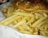 A picture of step 2 of Fries with Eggs.