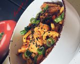 Makaron Udon z kurczakiem, marchewką i zieloną cebulką krok przepisu 7 zdjęcie